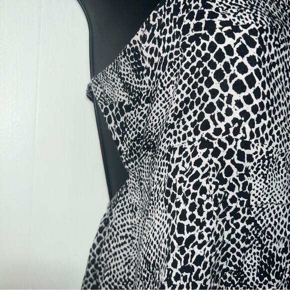 Free People Wild Child Snake Print Black White Mini Slip Dress Open Back Size S - Picture 7 of 13